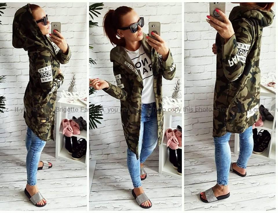 Cardigan s nápisy - army