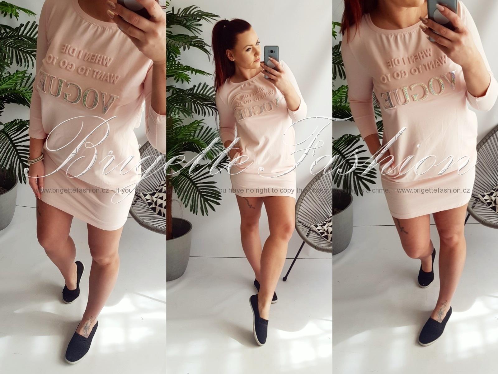 Šaty sportovního střihu VOGUE rose