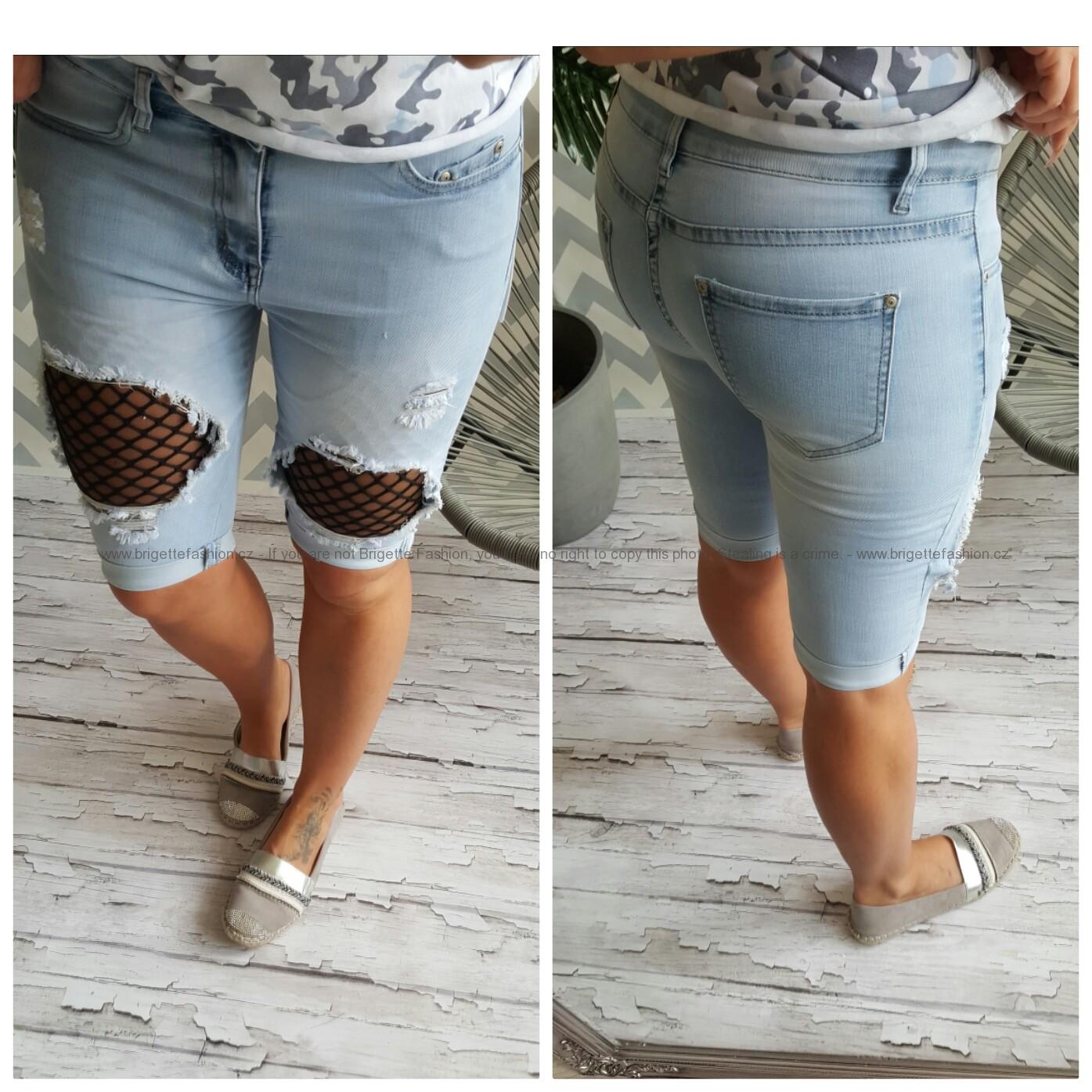 **3/4 kalhoty džínové síťka**