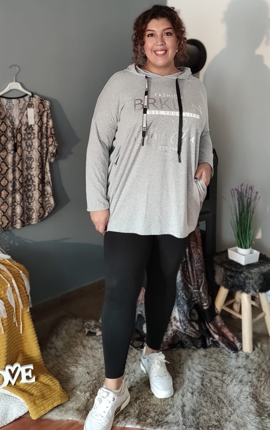 Mikina Fashion - šedá