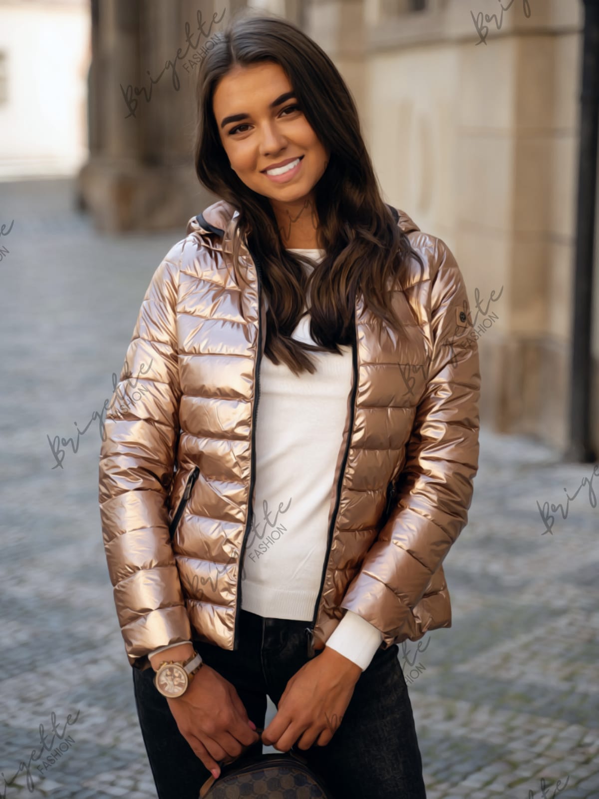 Přechodová bunda Rachel - bronzová