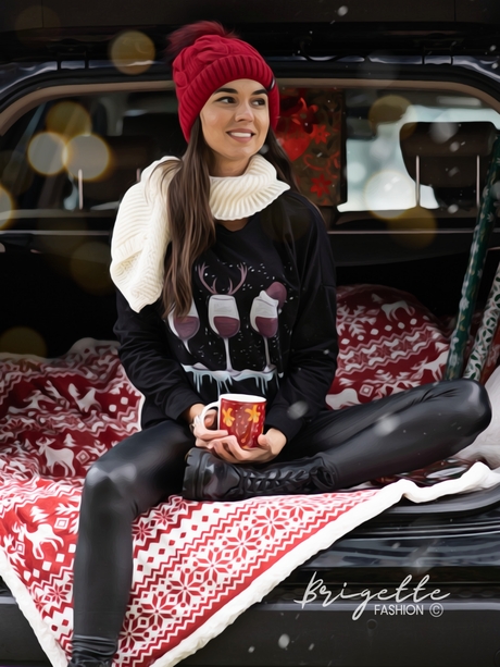 Mikina Wine Christmas černá