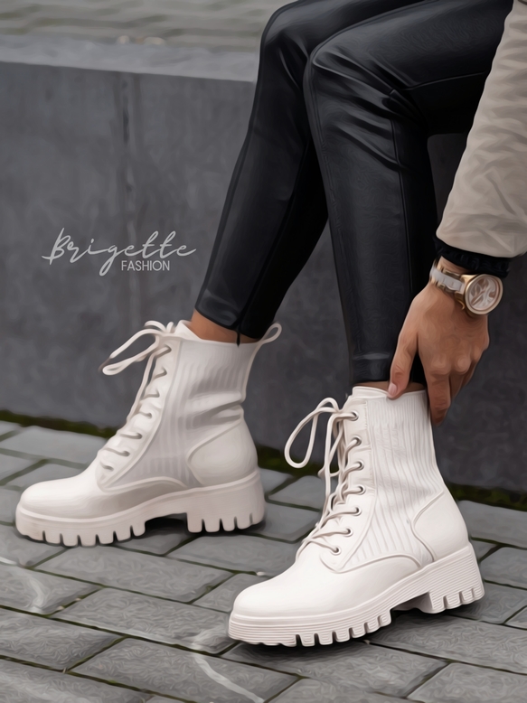 Kotníkové boty Beige Glamour