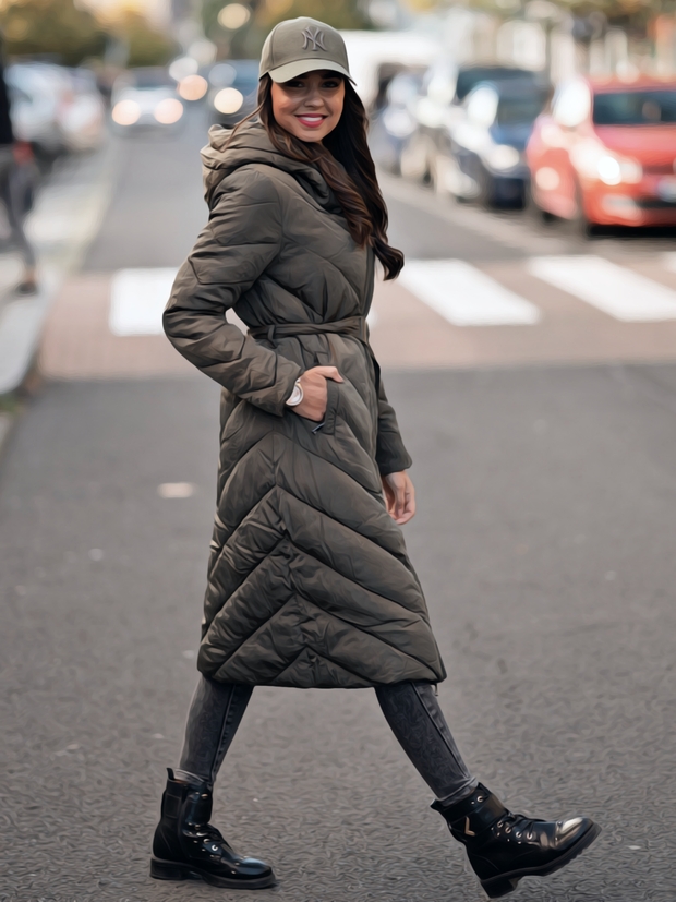 Prodloužená bunda In The City - khaki