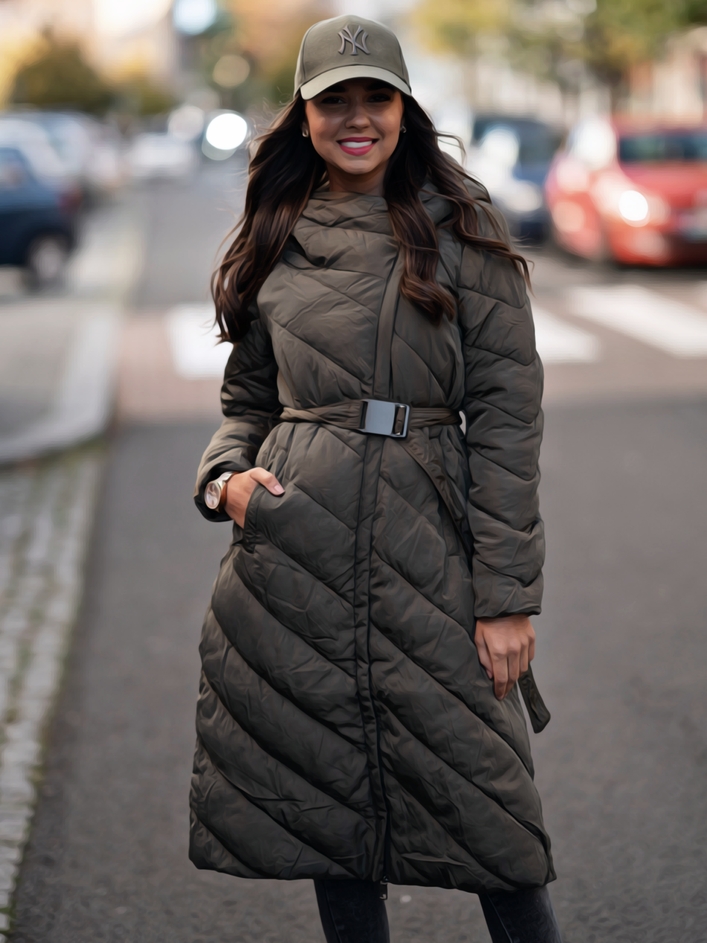 Prodloužená bunda In The City - khaki