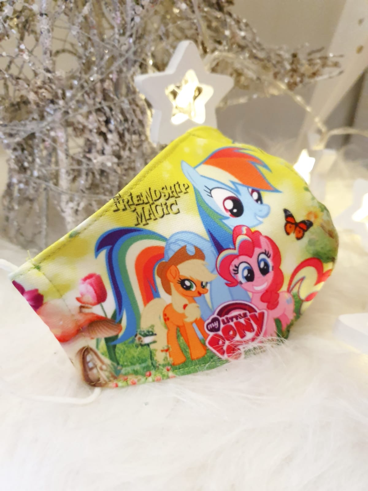 Dětská rouška Pony - žlutá