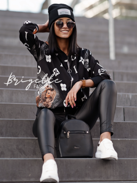 Tenká mikina Bomber Black Amber