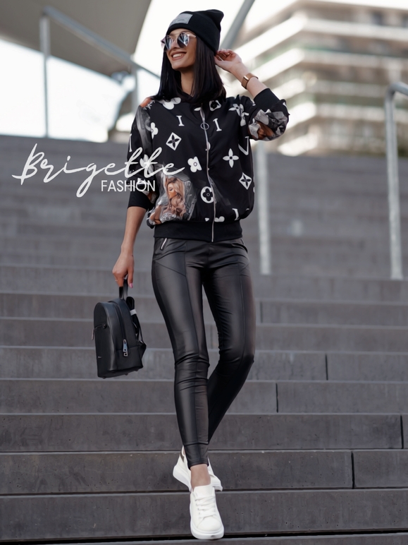 Tenká mikina Bomber Black Amber