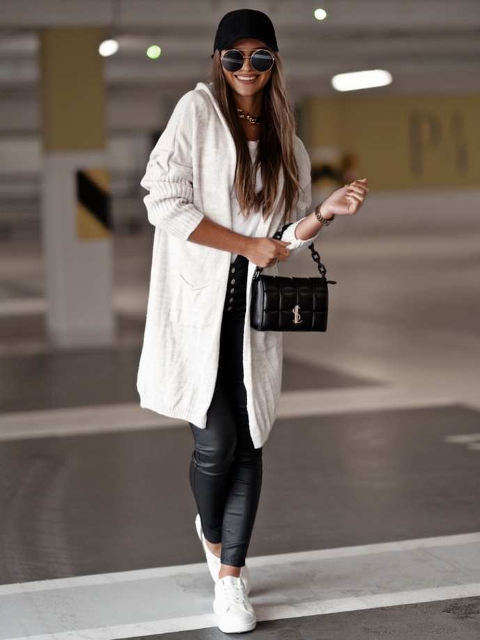 Cardigan Love Back bílý