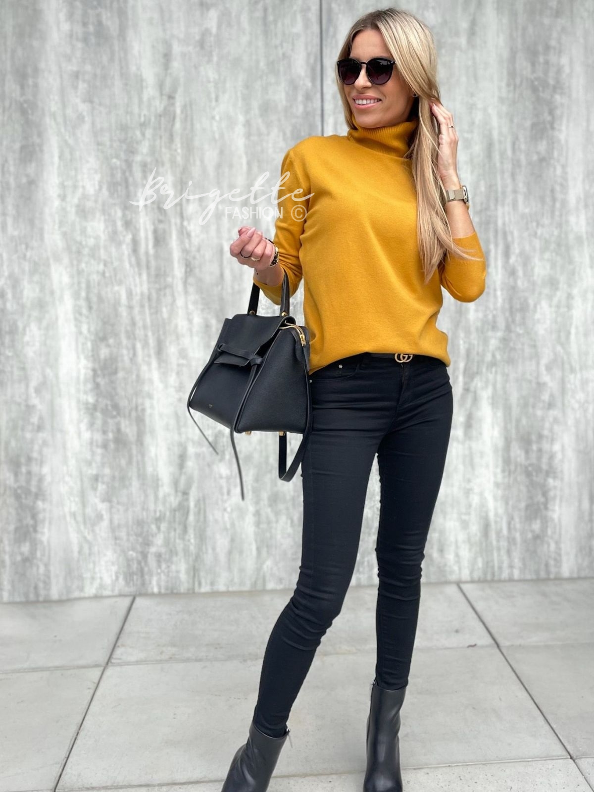 Oversize Basic rolák hořčicový