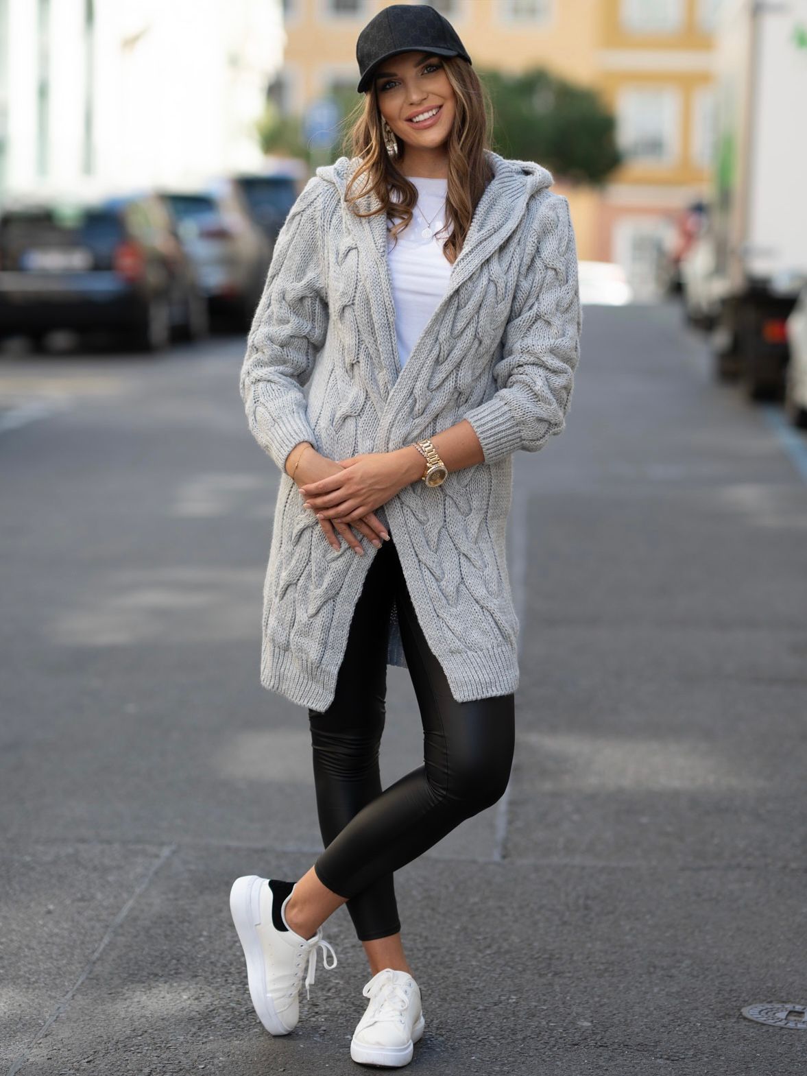 Cardigan Henriett béžový