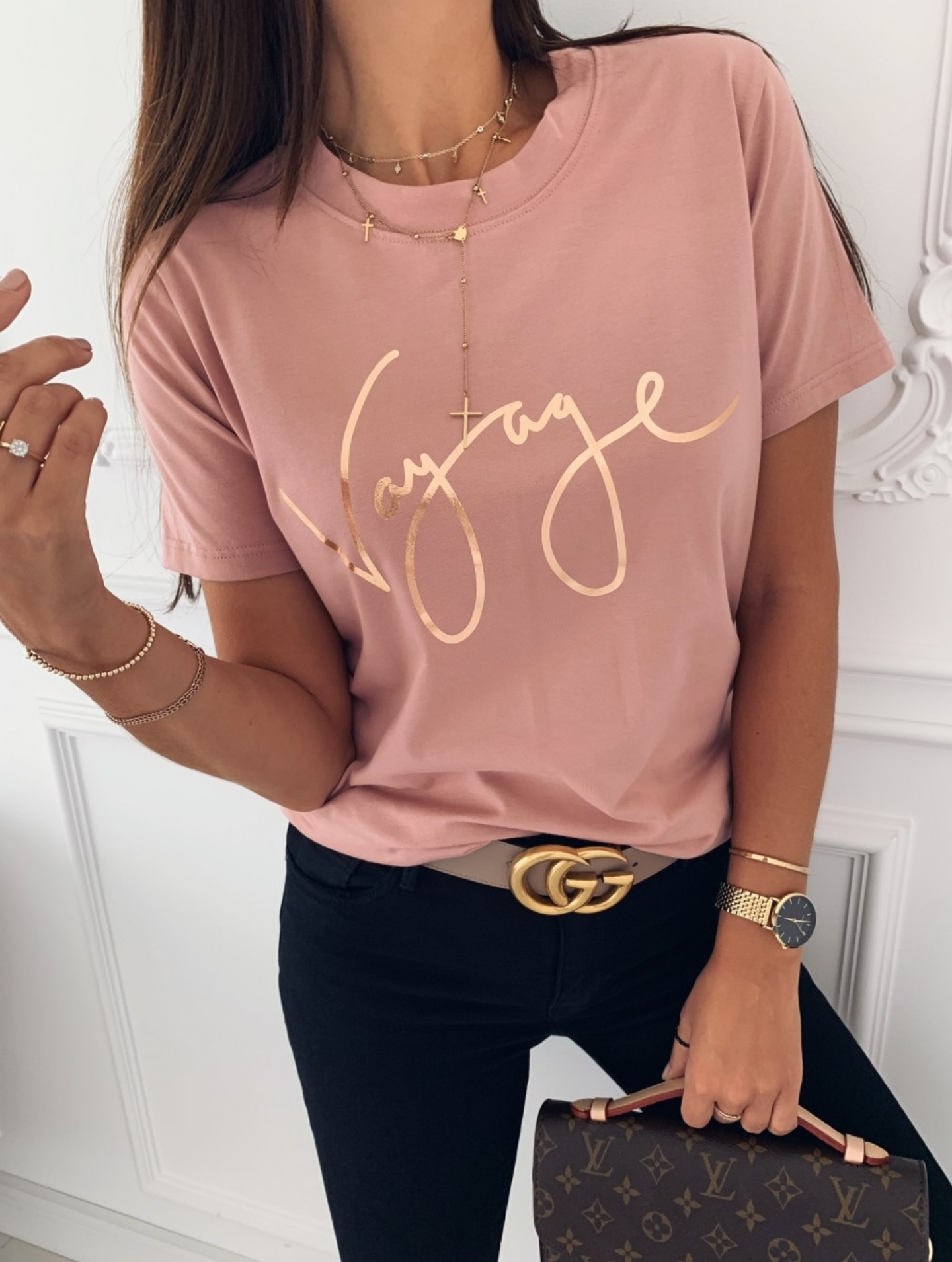 Tričko Voyage pudrové