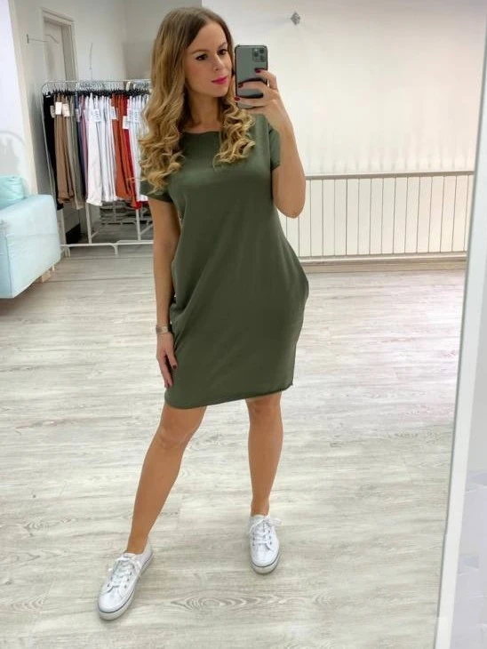 Basic šaty Sophie - khaki