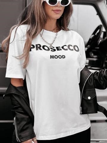 Tričko Prosecco Mood bílé
