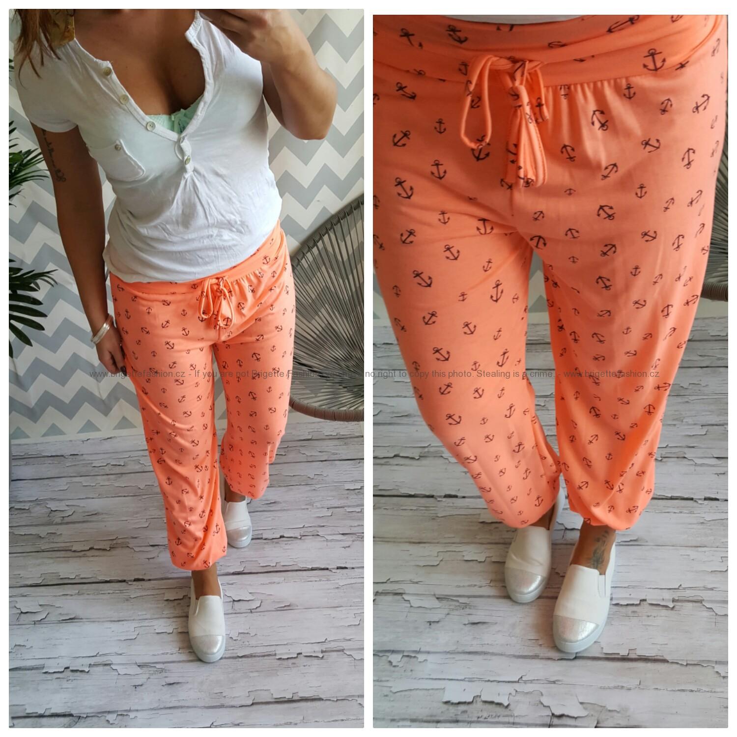 Harémky s kotvami - orange