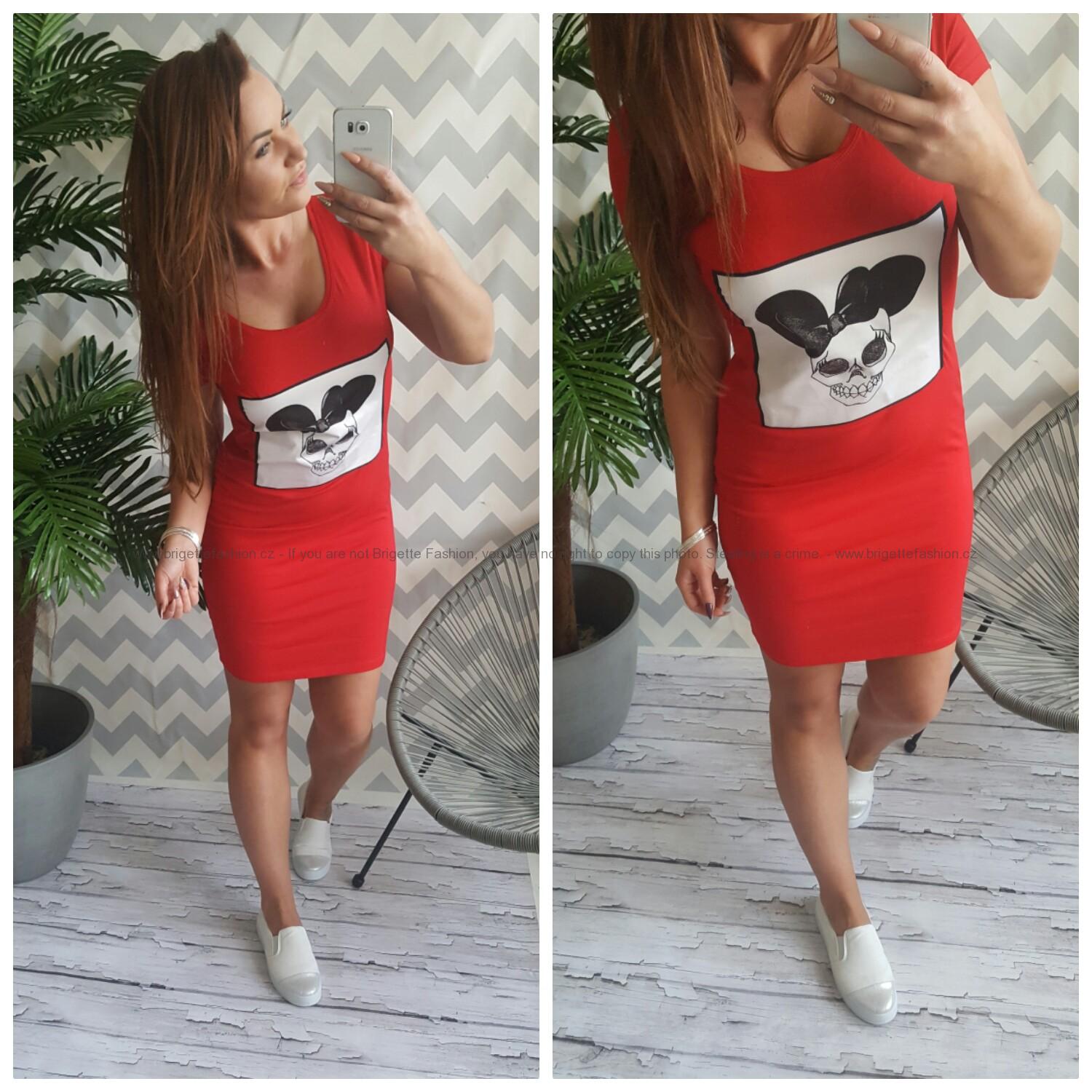 Šaty Mickey - red