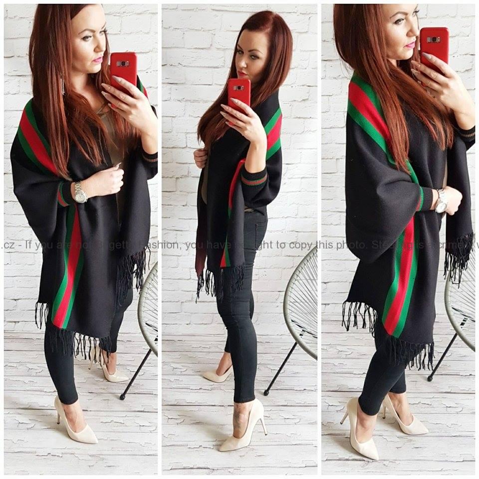 Pončo ve stylu Gucci z kvalitního materiálu