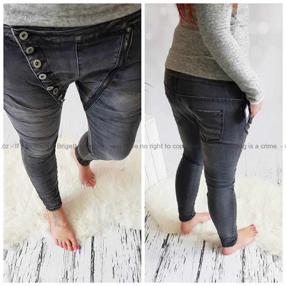 Šedé baggy jeans