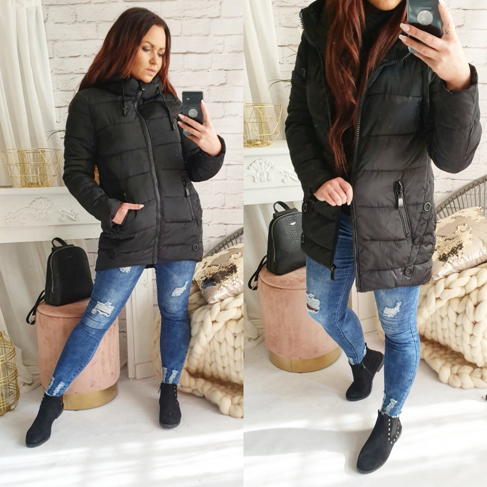 Zimní bunda Karen - Černá