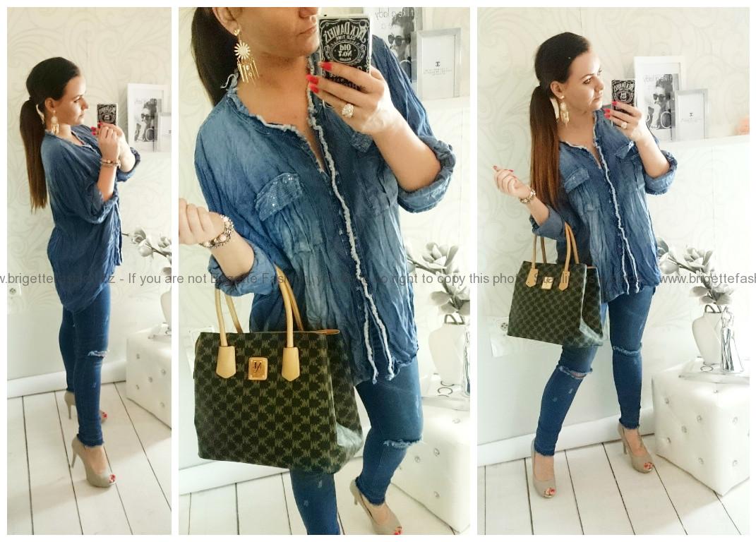Džínová košile oversize