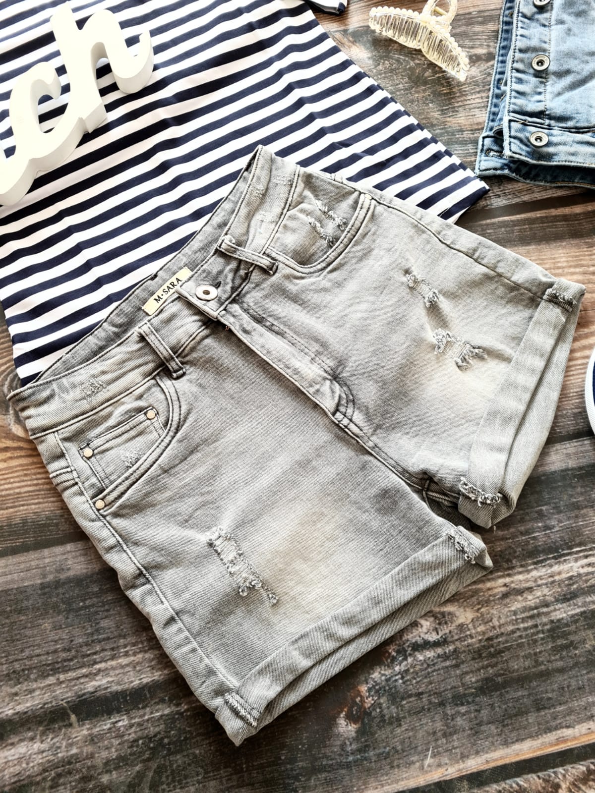 Kraťasy Denim šedé