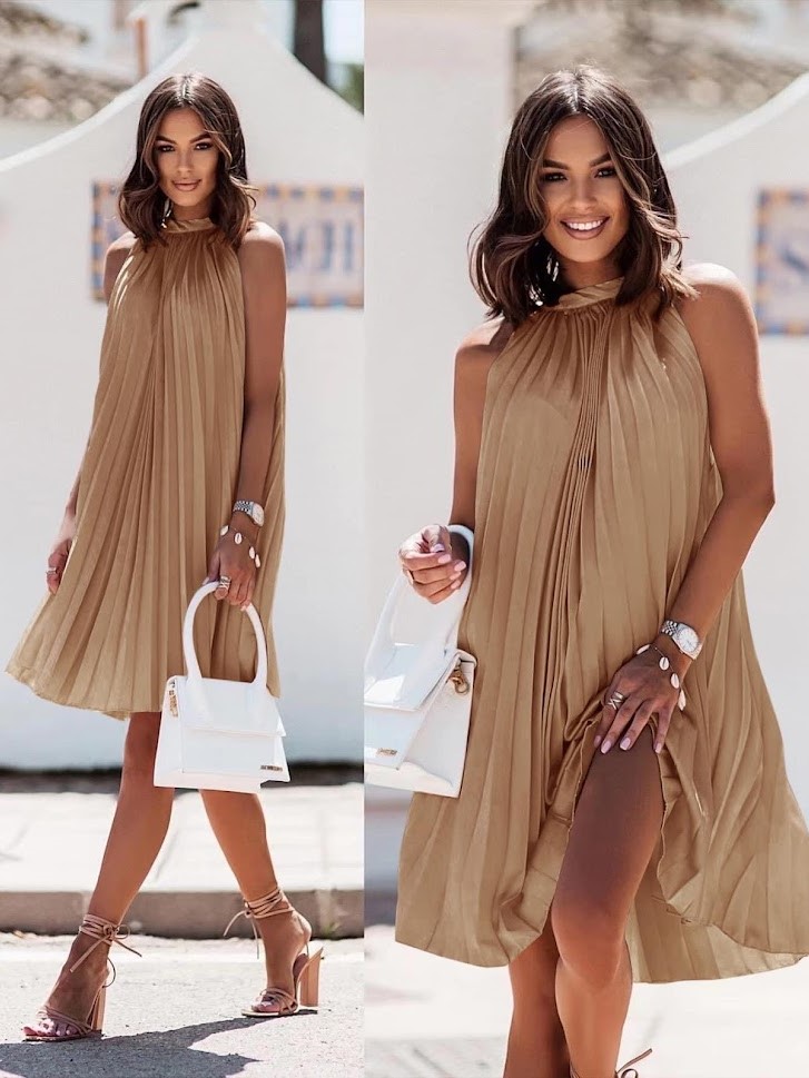 Šaty Amorio camel