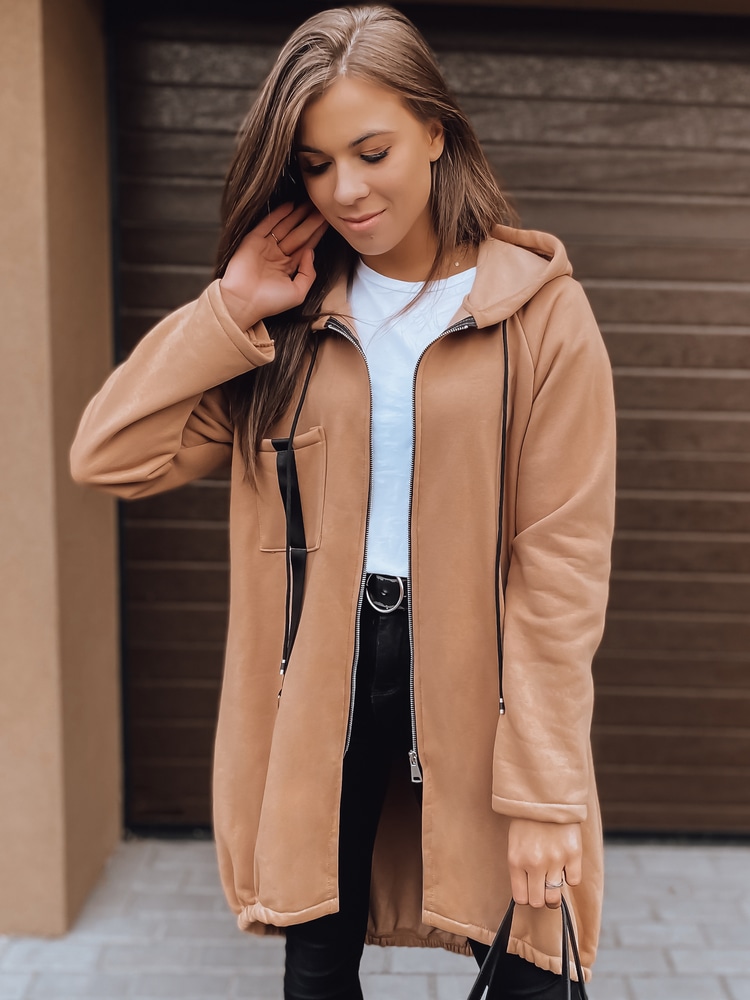Oversize mikina Black Cord camel