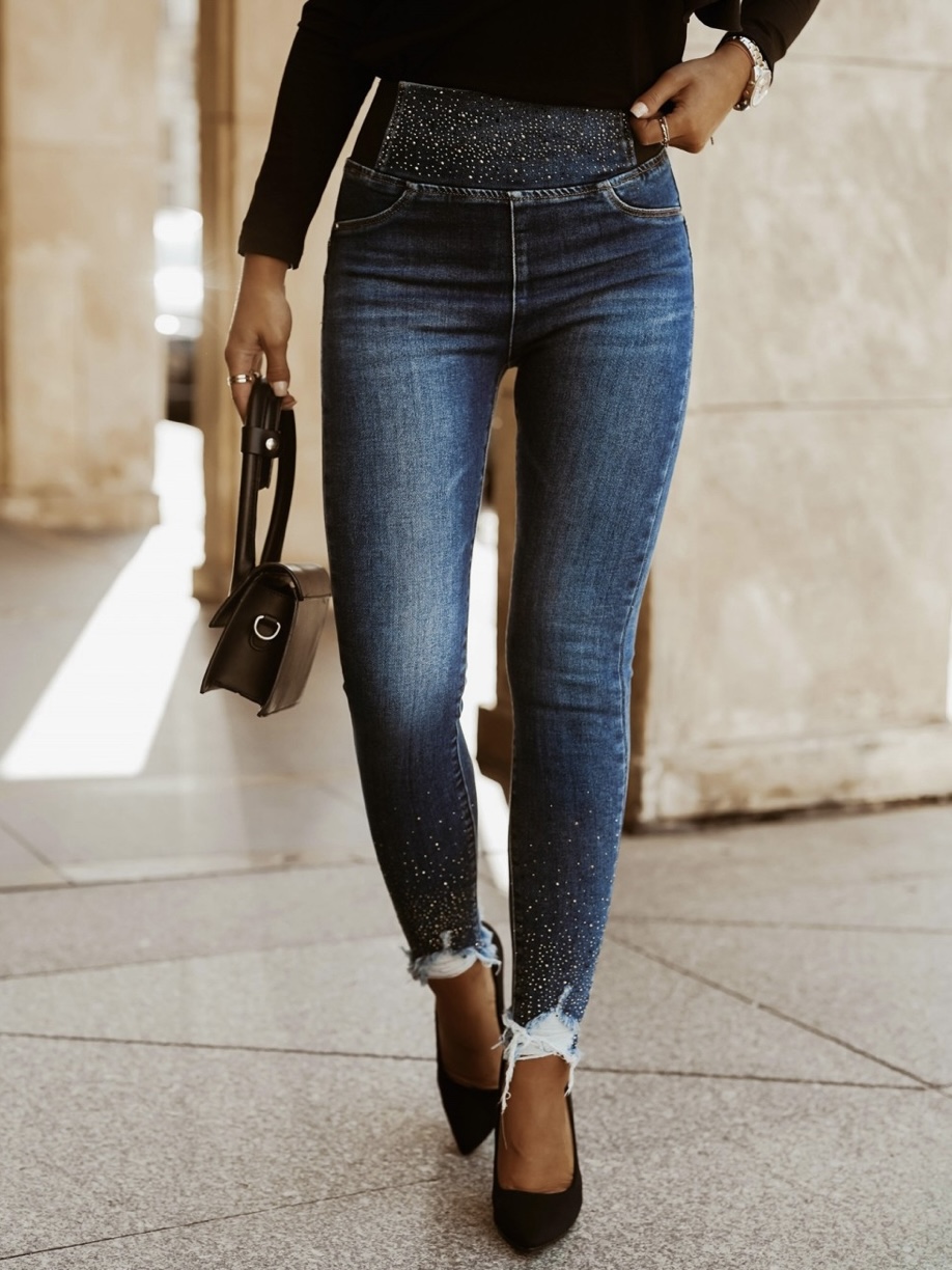 Jeggings Crystal modré