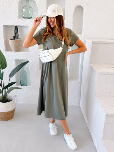 Šaty Maxi Comfy khaki