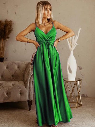sisley green dress Sleeveless knitted dress da donna nero main image 1