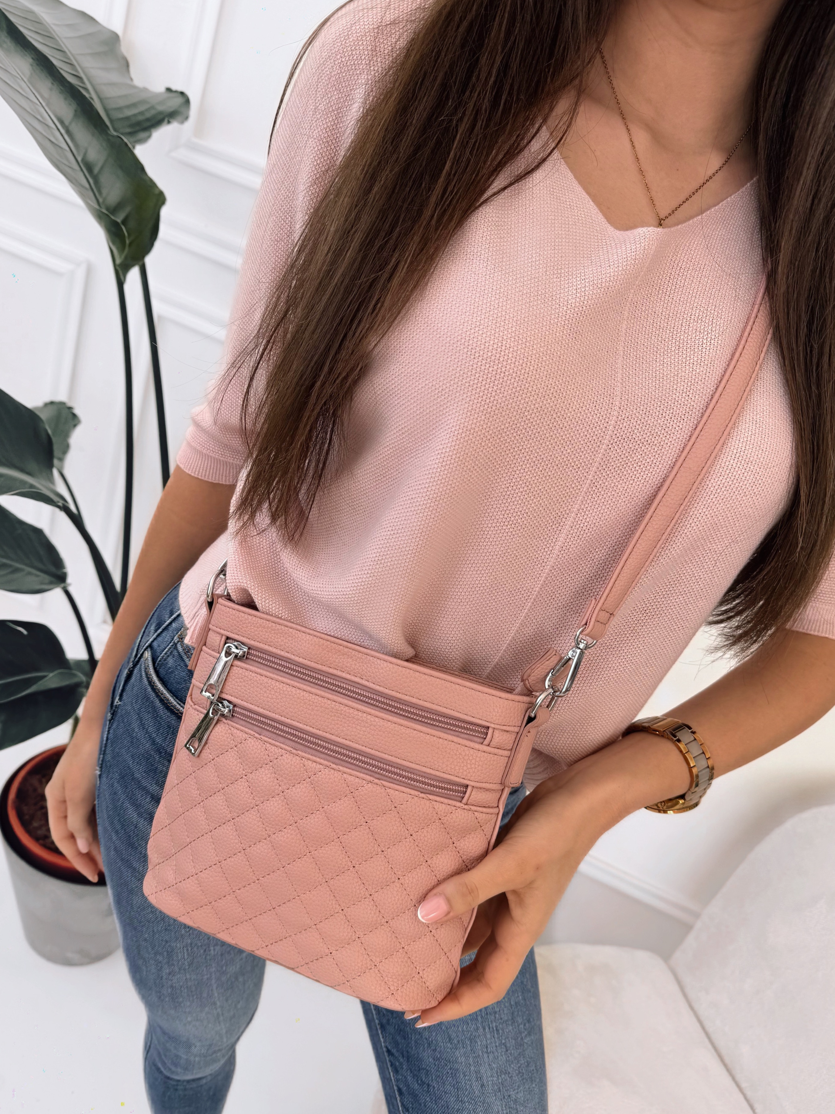 Crossbody Limba růžová