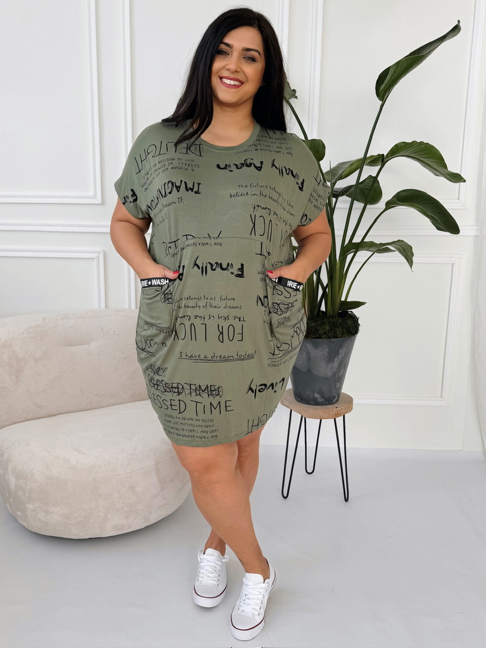 Tunika Words khaki