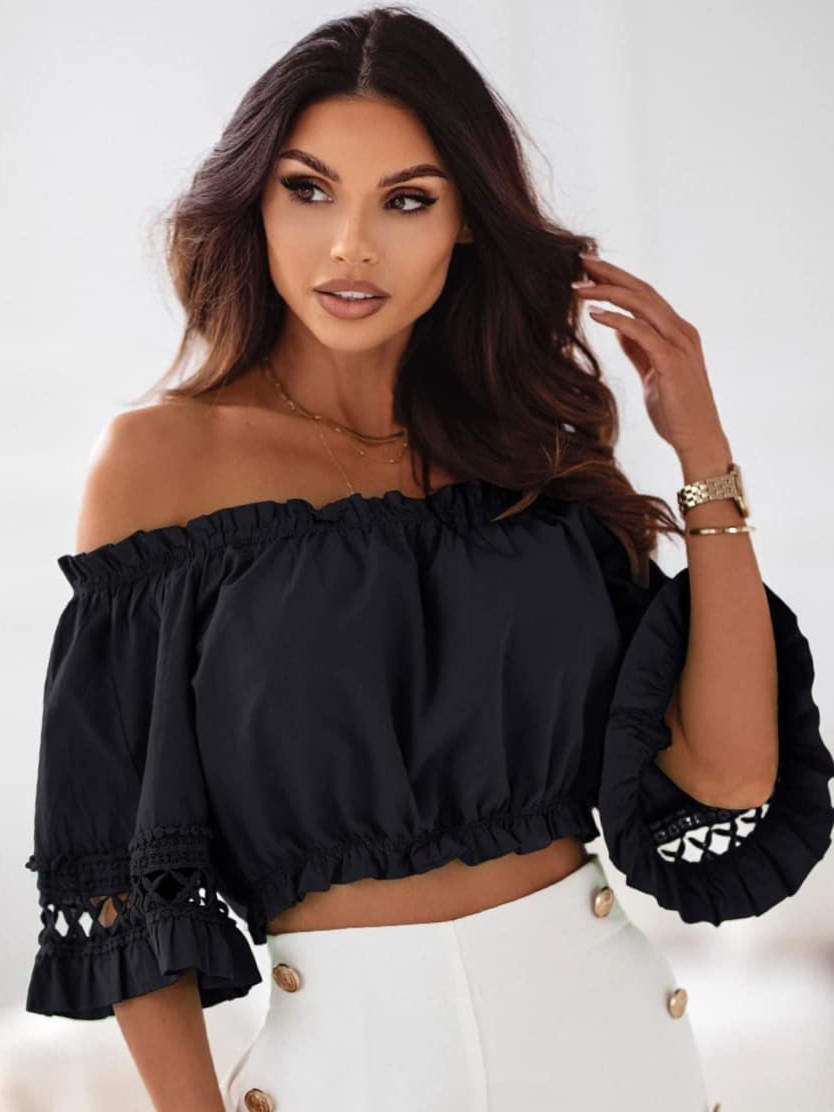 Crop top černý