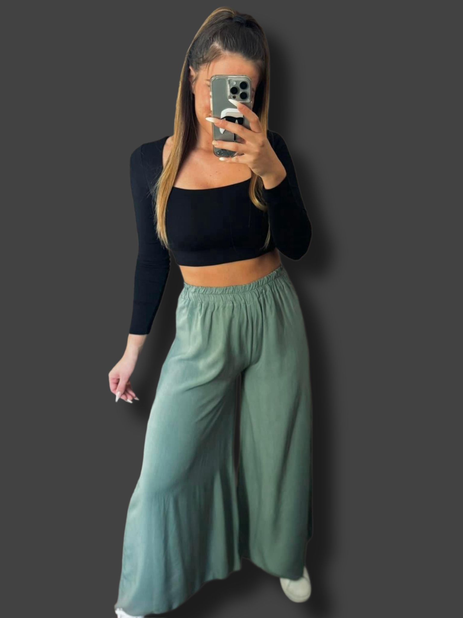 Vzdušné kalhoty khaki