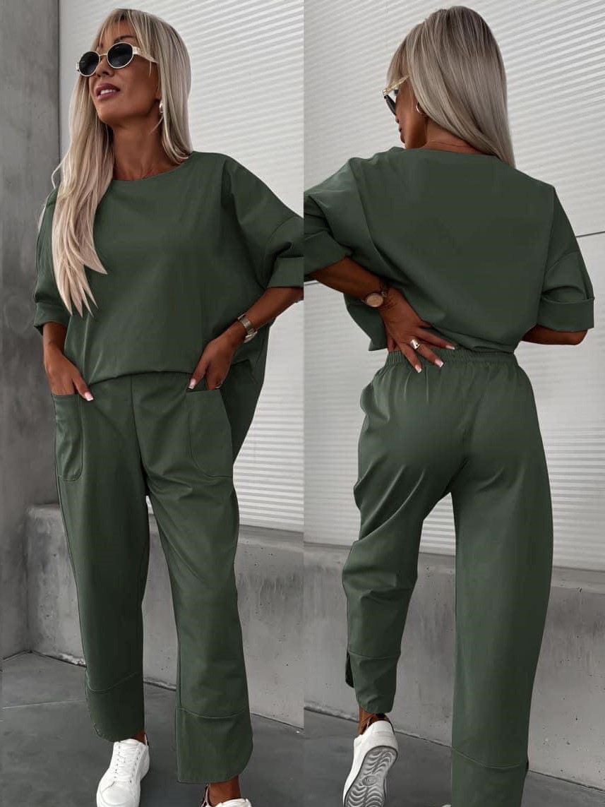 Bavlněný komplet Natural khaki