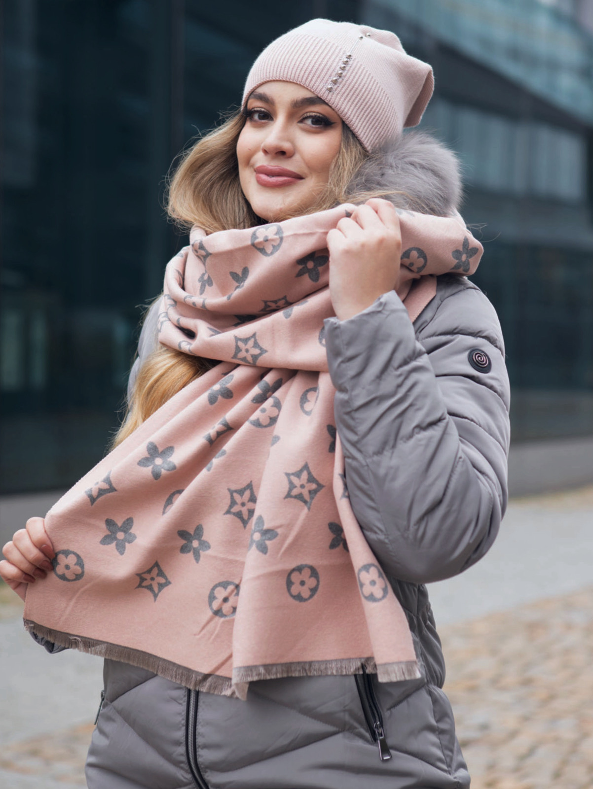 Čepice Diamonds růžová