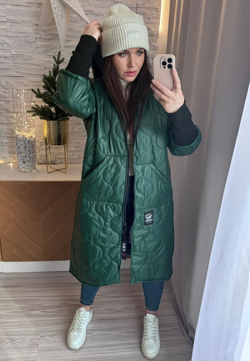Přechodová bunda smaragdová