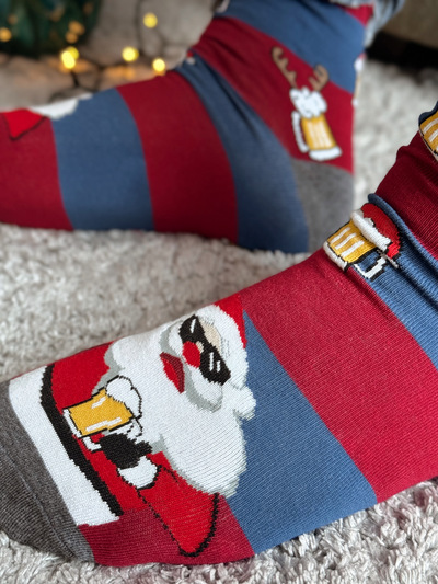 Ponožky pivní santa
