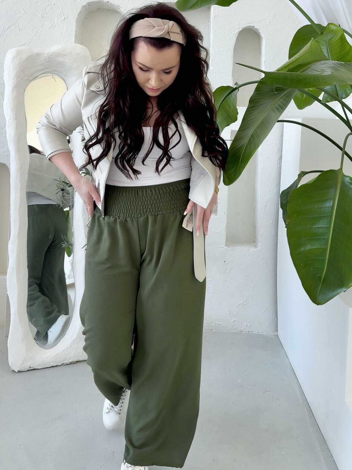 Kalhoty Toscana khaki