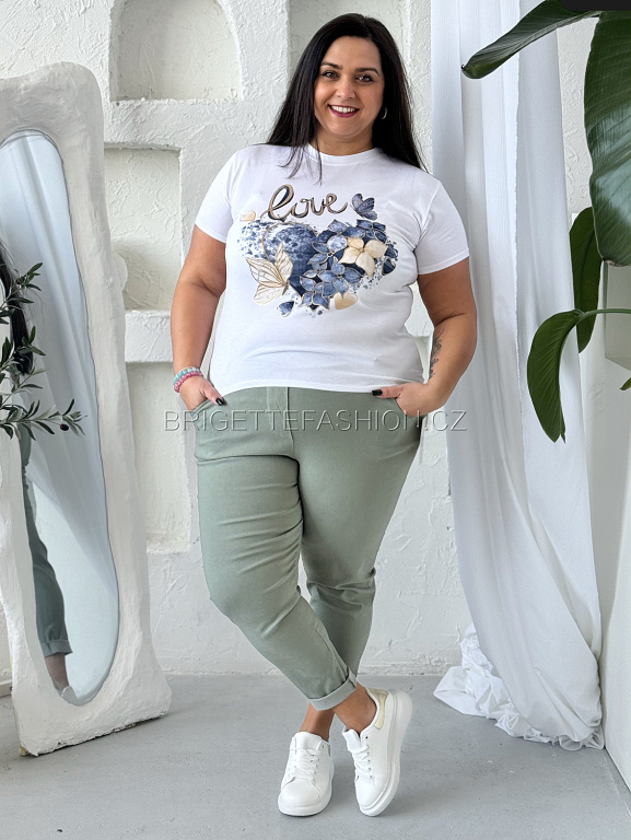 Elastické kalhoty Basic khaki