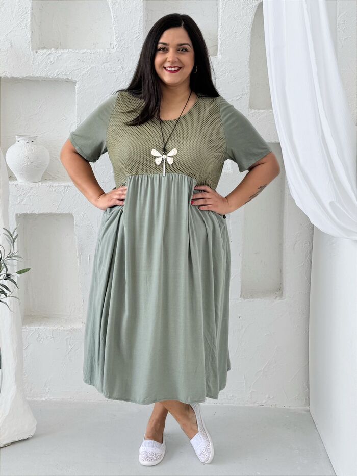 Šaty Elena khaki
