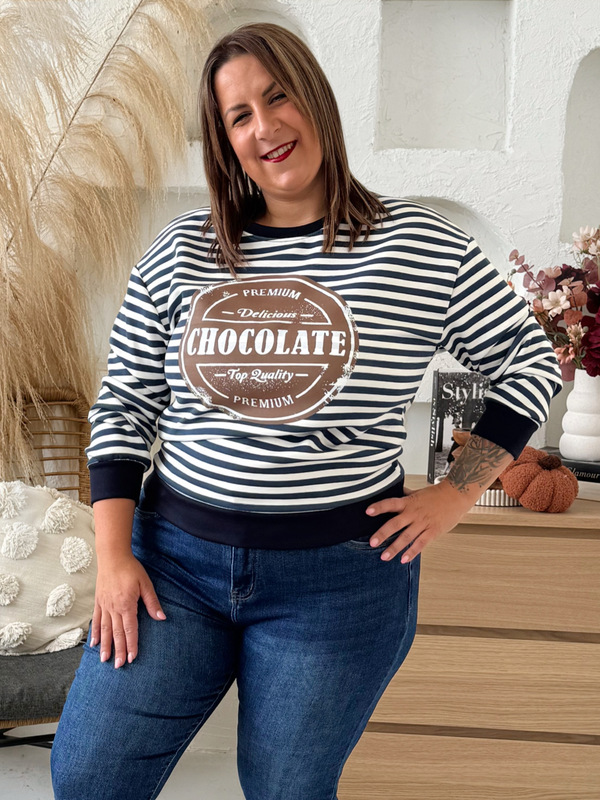 Mikina Chocolate do 3XL černá