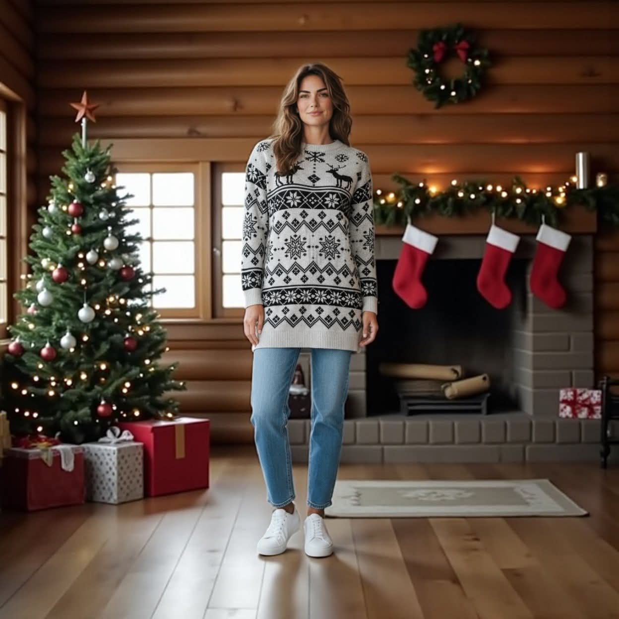 Christmas Sweater - šedý