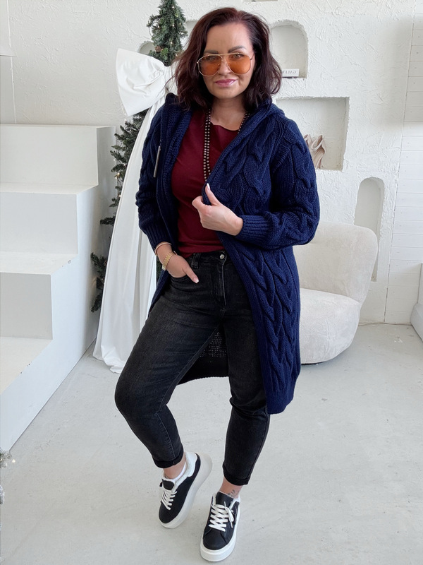 Cardigan Cop do 2XL tmavě modrý