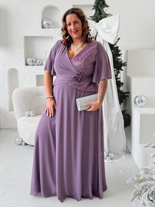 Plesové šaty Isabel do 4XL fialové