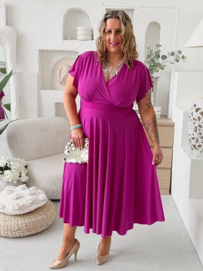 Áčkové šaty Ladonna do 4XL ostružina