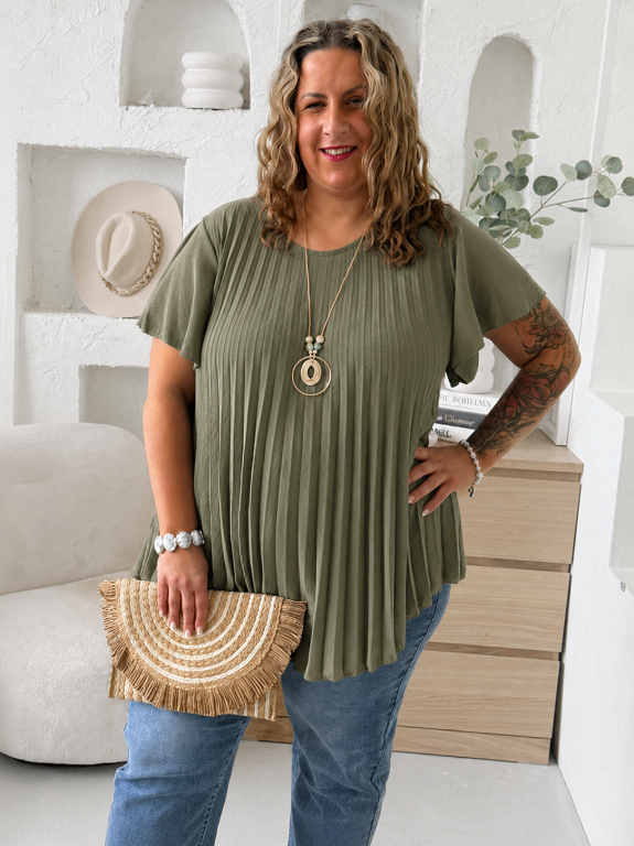 Halenka Plisa do 4XL khaki