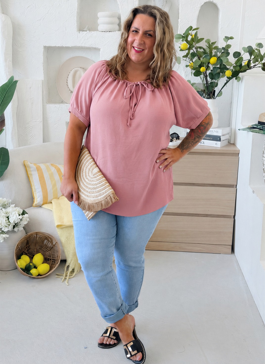 Halenka Nora Free do do 4XL - starorůžová