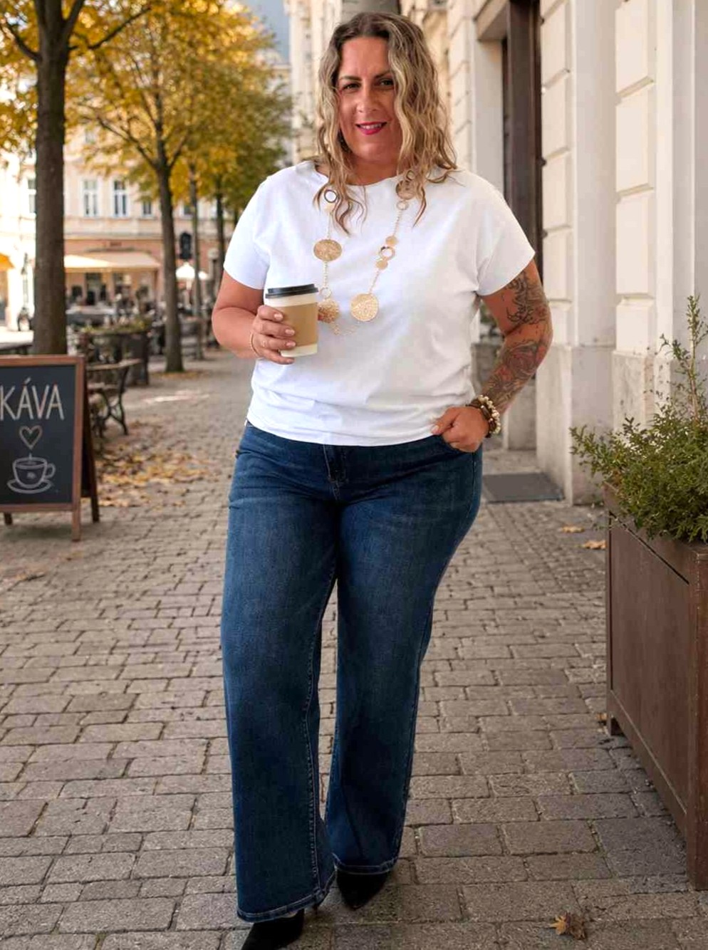 Tričko Cotton Nomia do 3XL - bílé