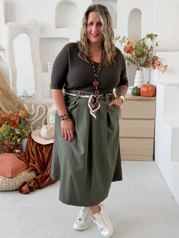 Sukně Sonia do 3XL - khaki